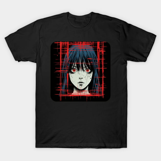 woman in evil restraints T-Shirt by Colorful Days